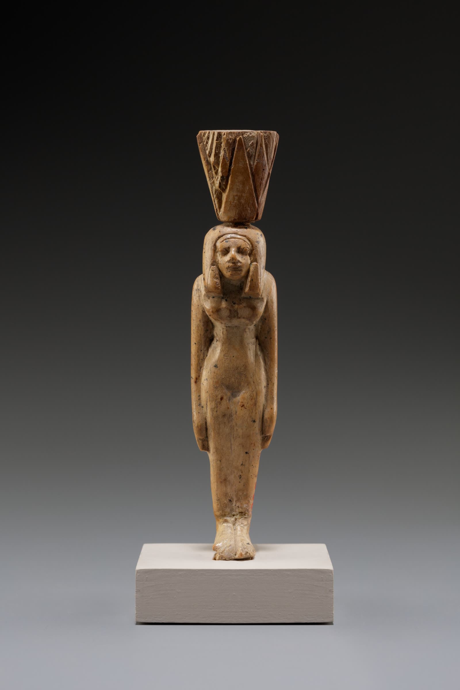 A small ivory figure the Metropolitan Museum of Art titles Goddess of Upper Egypt.