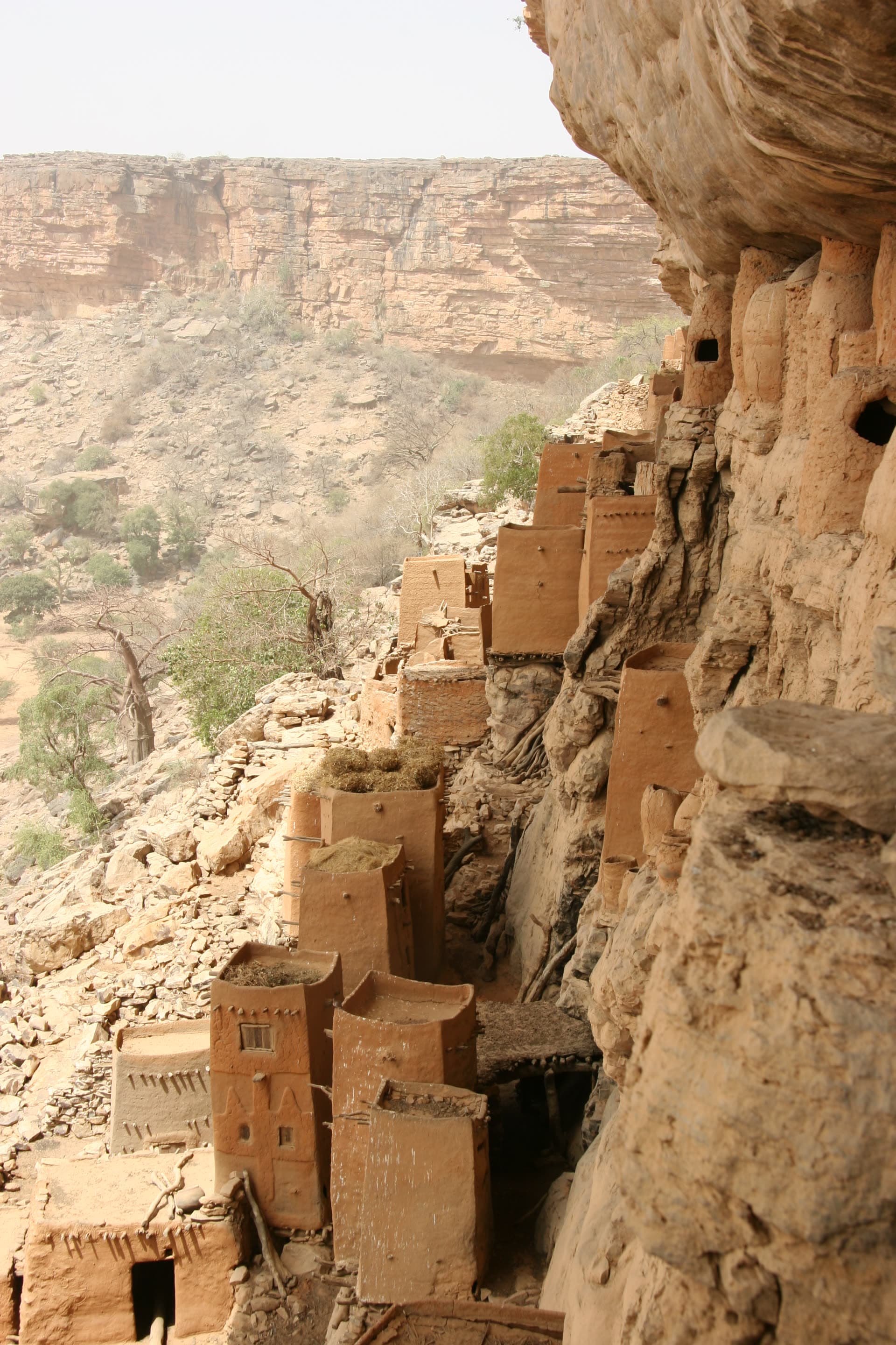 Cliff dwellings along the Bandiagara escarpment in Mali.