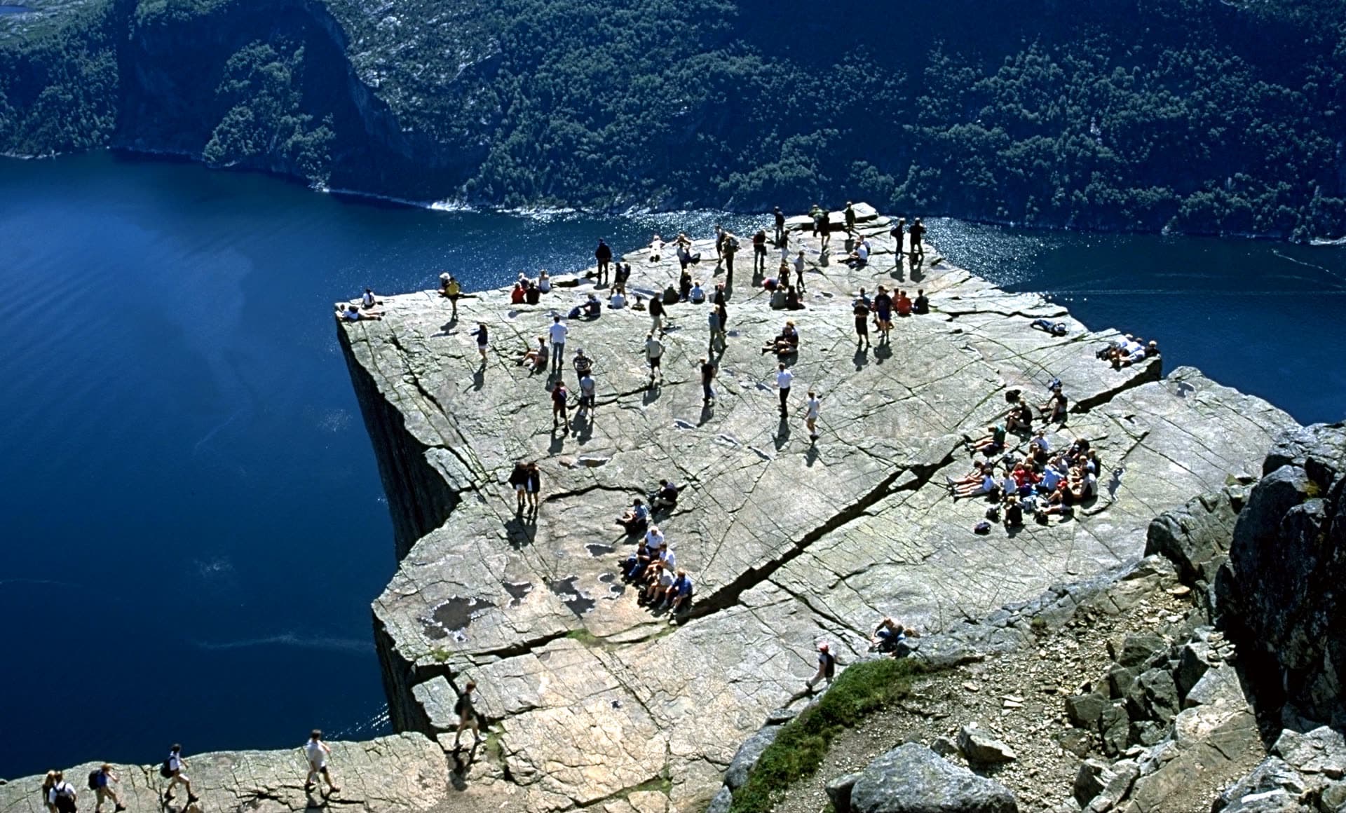 Preikestolen, a cliff above Lysefjord.