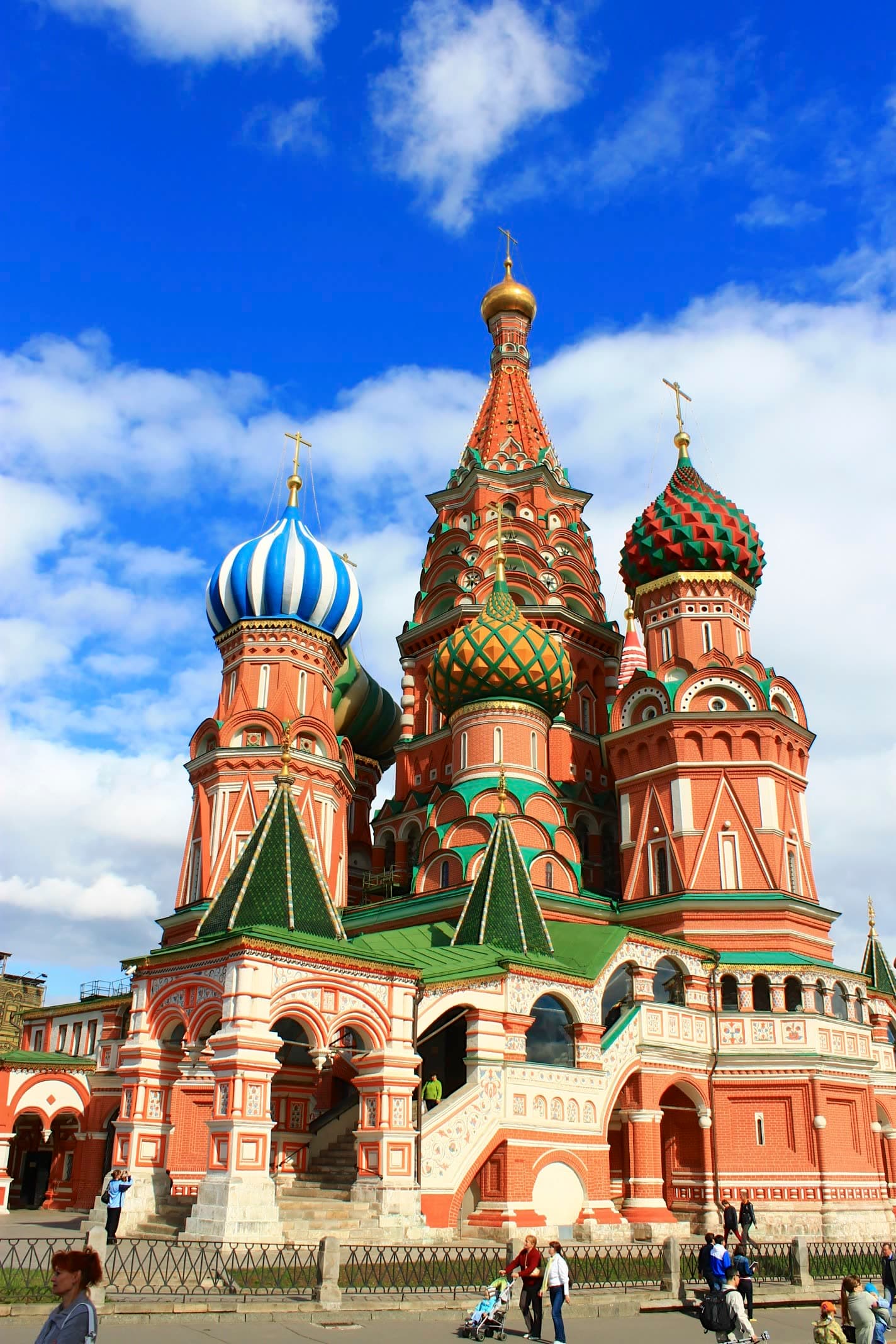 The colored domes of Saint Basil’s Cathedral.